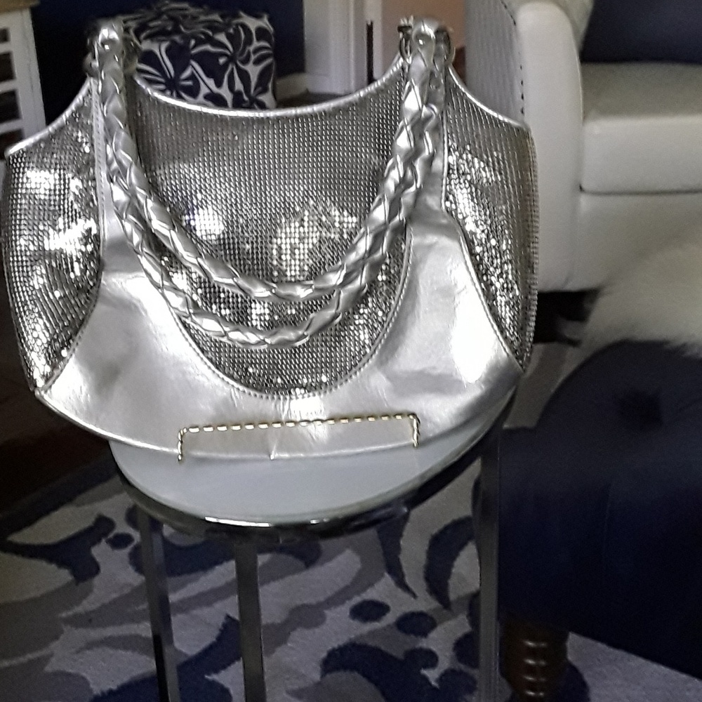 WHITING AND DAVIS SILVER BAG